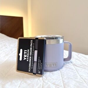Yeti COSMIC LILAC Rambler 14 oz Stackable Mug with Matching Magslider Color Pack